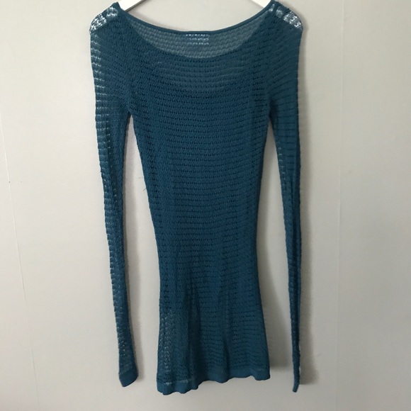 Lacoste Layered Tank Sweater, Turquoise Blue-Green - Picture 6 of 7